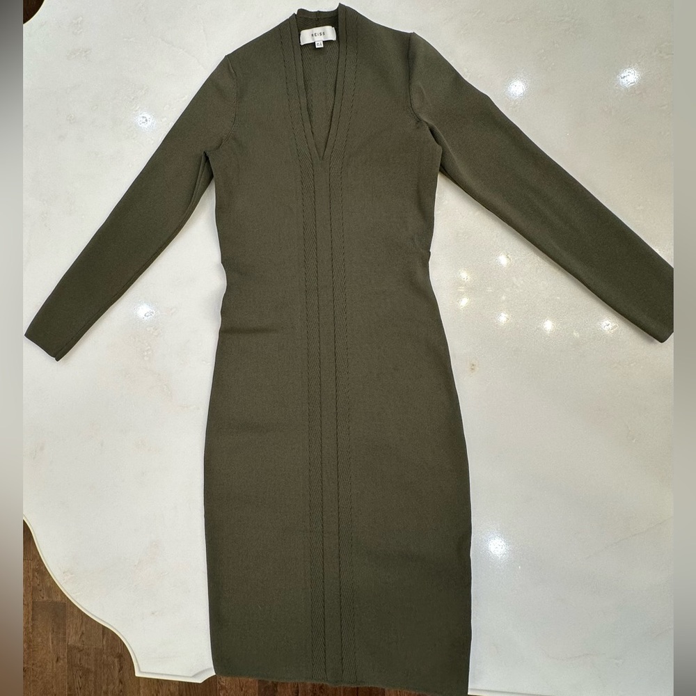 Reiss Long Sleeve Bandage Dress